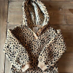 Billabong Brown and Black Cozy Leopard Sweatshirt
